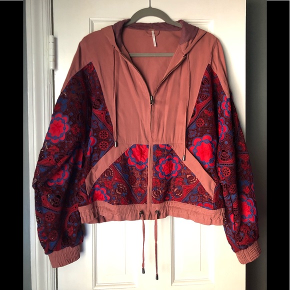 Free People Jackets & Blazers - Free People Jacket with embroidery and lace; Size XS; small smudge on back